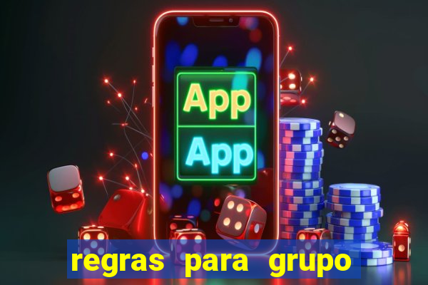 regras para grupo de futebol no whatsapp